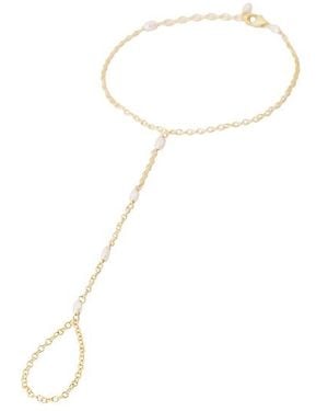 NAiiA Sophia Pearl Hand Chain - Metallic