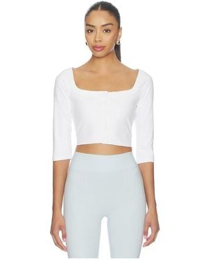 437 The Cropped Cardigan - White