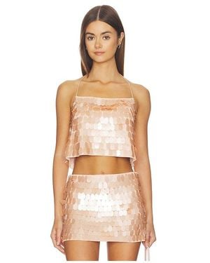 Alice + Olivia Grazi Paillette Spaghetti Strap Top - Multicolour