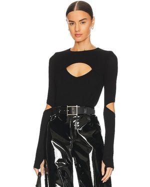 Michael Lauren Houston Long Sleeve Fitted Top - Black