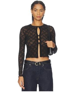 Only Hearts Stretch Lace Lace Classic Cardi - Black
