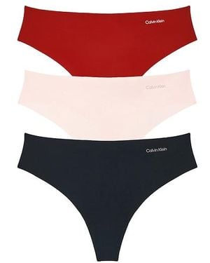 Calvin Klein Calvin Klein Thong 3 Packs - Red