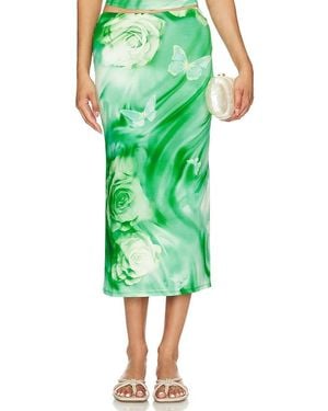 Lovers + Friends Zura Midi Skirt - Green