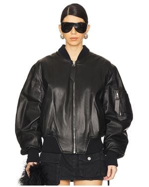The Attico Anja Bomber Jacket - Black