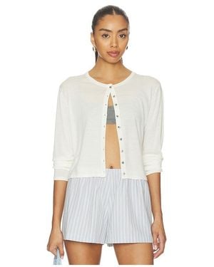 Leset CARDIGAN COL ROND JAMES en White - Blanc