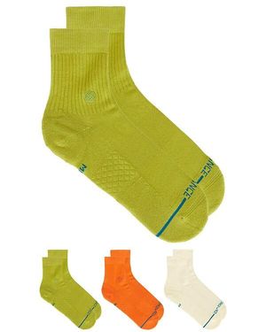 Stance Icon Quarter 3 Pack Socks - Yellow