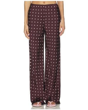 Madison The Label Pantalón Giovanna En Color Chocolate, Talla (También En Xs, S, M) - Rojo