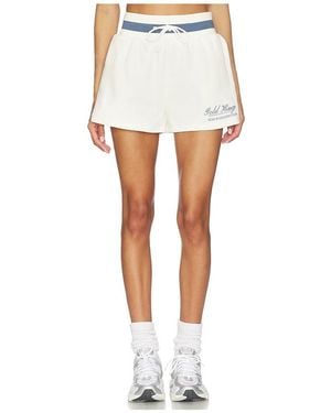 Gold Hinge Country Club Wide Band Sweatshorts - White