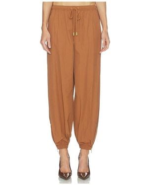 L'Agence Mariko Jogger With Zipper - Brown