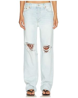 RE/DONE Pierna Ancha Loose Long En Color Denim Claro Talla (También En 30) - Blanco