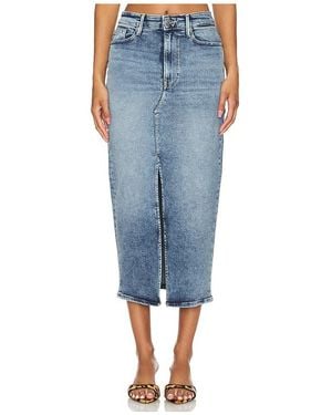 GOOD AMERICAN Slit Front Midi Skirt - Blue