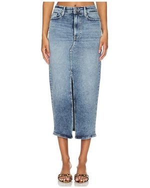GOOD AMERICAN Slit Front Midi Skirt - Blue