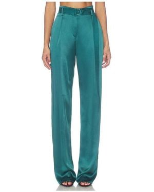 LAPOINTE Satin Belted Pant - Blue