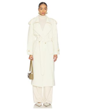 bubish Abrigo Trenca Dillon En Talla (También En Xs-S) - Blanco