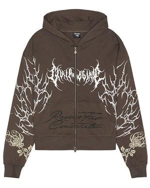 Civil Regime Enter Our Chaos Zip Up Hoodie - Black