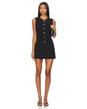 Amanda Uprichard Luxe Crepe Midi Shirt Dress - Black