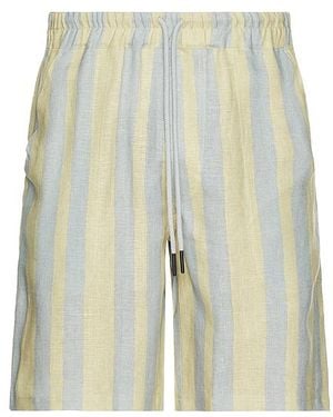 Oas Mist Strata Nicola Linen Shorts - White