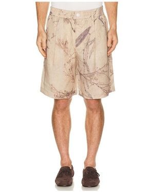 Feng Chen Wang Printed Plant Dye Shorts - Natural