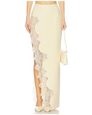 Ceren Ocak Lace Detailed Skirt - Natural