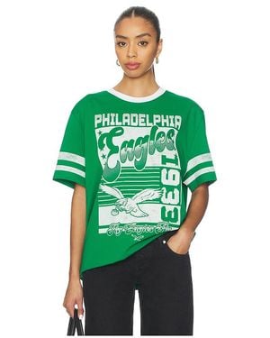 The Wild Collective Eagles Drop Shoulder Vintage Tee - Green