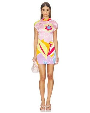 SWF Cheongsam Mini Dress - Orange