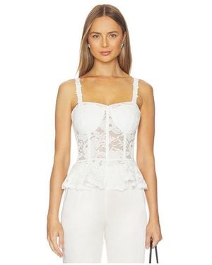 Generation Love Nicole Mesh Lace Bustier - White