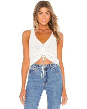MORE TO COME Khloe Ruched Knit Top - Blue