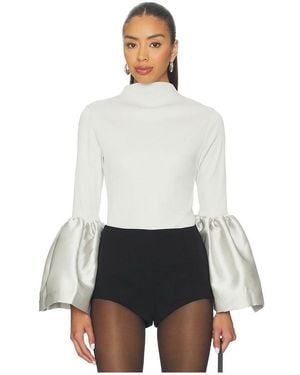 Marques'Almeida Puff Sleeve Top - White
