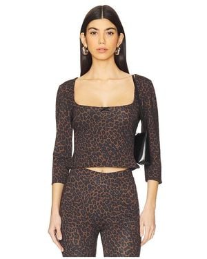 GUIZIO Mesh-Oberteil Top - Schwarz