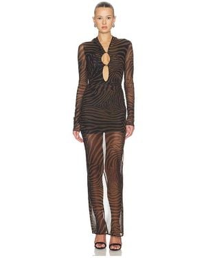 Blumarine Print Net Dress - Multicolor