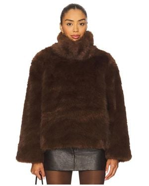 Bardot Renata Faux Fur Jumper - Brown