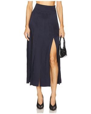 Monse Panel Fringe Skirt - Blue