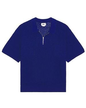 Obey Pullover Mit Troyer-Kragen Grant - Blau