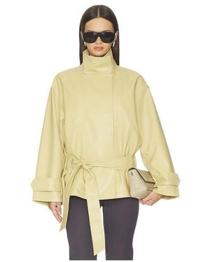4th & Reckless Jaden Faux Leather Belted Jacket - Metallic