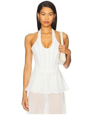 Bardot Trey Halter Neck Bodysuit - White