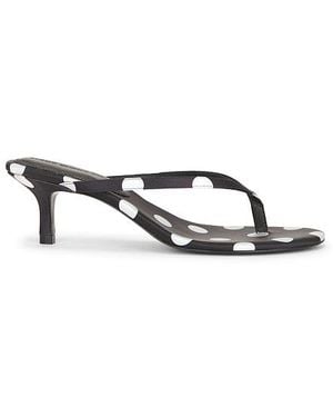 Black Suede Studio Tash 50 Mule - White