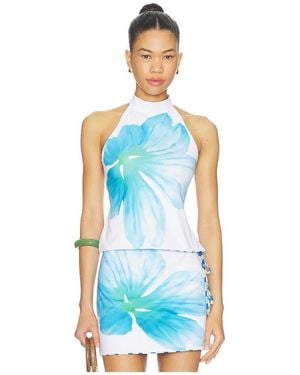 Susmie's Suavecito Reversible Top En Color Blanco, Azul Talla