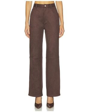 Elodie the Label Etienne Faux Suede Pant - Brown
