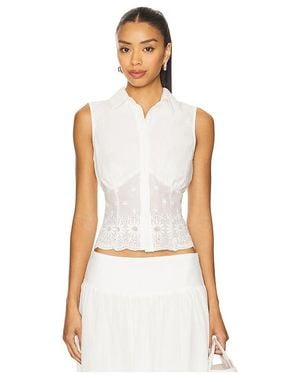 MORE TO COME Danie Button Up Top - White
