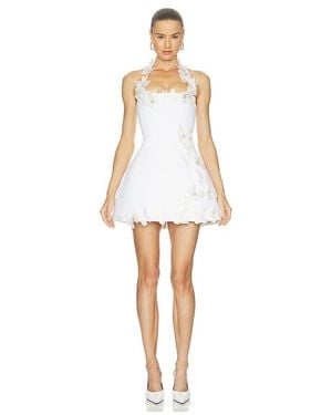 Bronx and Banco Crystal Butterfly Mini Dress - White