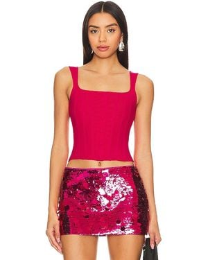 GUIZIO Full Length Knit Corset - Red