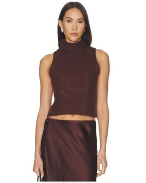 SABLYN Saige Cropped Turtleneck Top - Red
