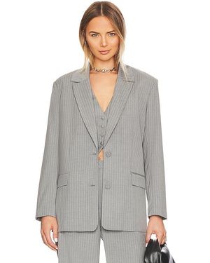 Bardot Pin Stripe Blazer - Grey