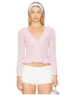LoveShackFancy Cárdigan Nilah En Color Rosado Talla (También En Xs) - Blanco