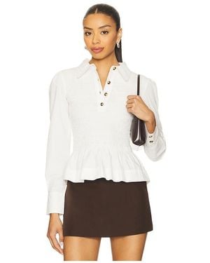 Damson Madder Hazel Shirred Shirt - White