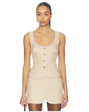 Lovers + Friends Vanessa Tweed Top - Natural