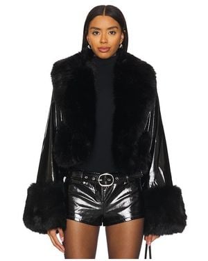 Lovers + Friends Faux Fur Trim Jacket - Black