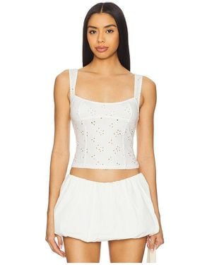 Free People Full Bloom Eyelet Cami - White