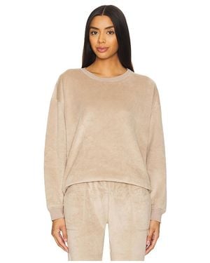 Eberjey Reversible Plush Sweatshirt - Natural