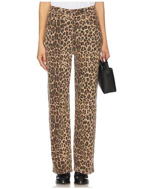 Never Fully Dressed Lucia Scallop Detail Straight Leg Jeans - Natural